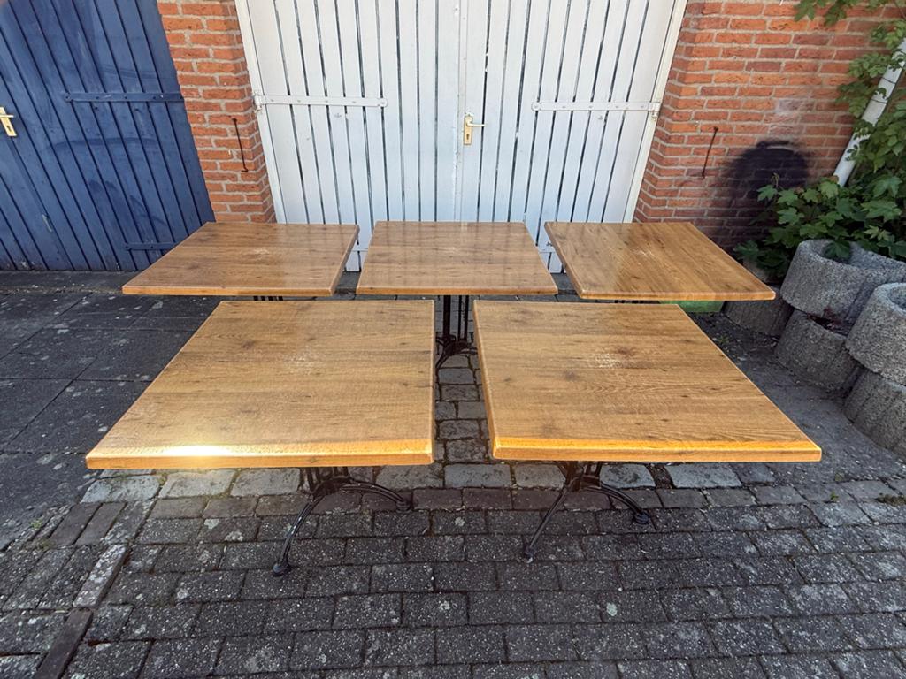 5 Horeca Tafels met 12 Stoelen, Ophalen, Zo goed als nieuw
