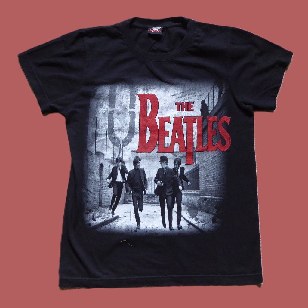 t-shirt the beatles, Ophalen of Verzenden, Nieuw, Maat 46 (S) of kleiner, Zwart