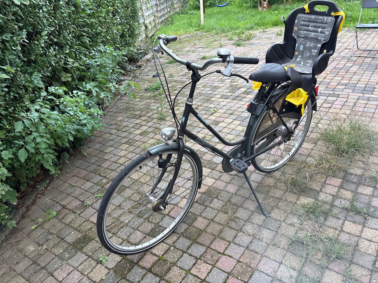 Damesfiets met kinderzitje - avenue, Ophalen, Terugtraprem, Gebruikt, Versnellingen