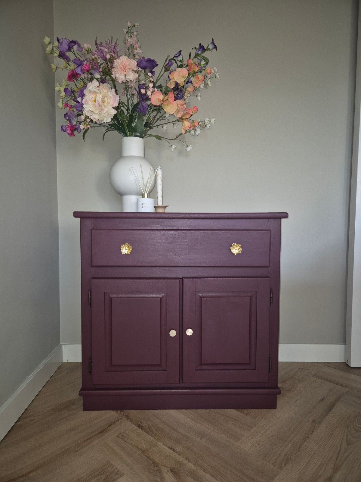 opgeknapte dressoir met fusion mineral paint, Ophalen, Gebruikt, 50 tot 100 cm, 25 tot 50 cm