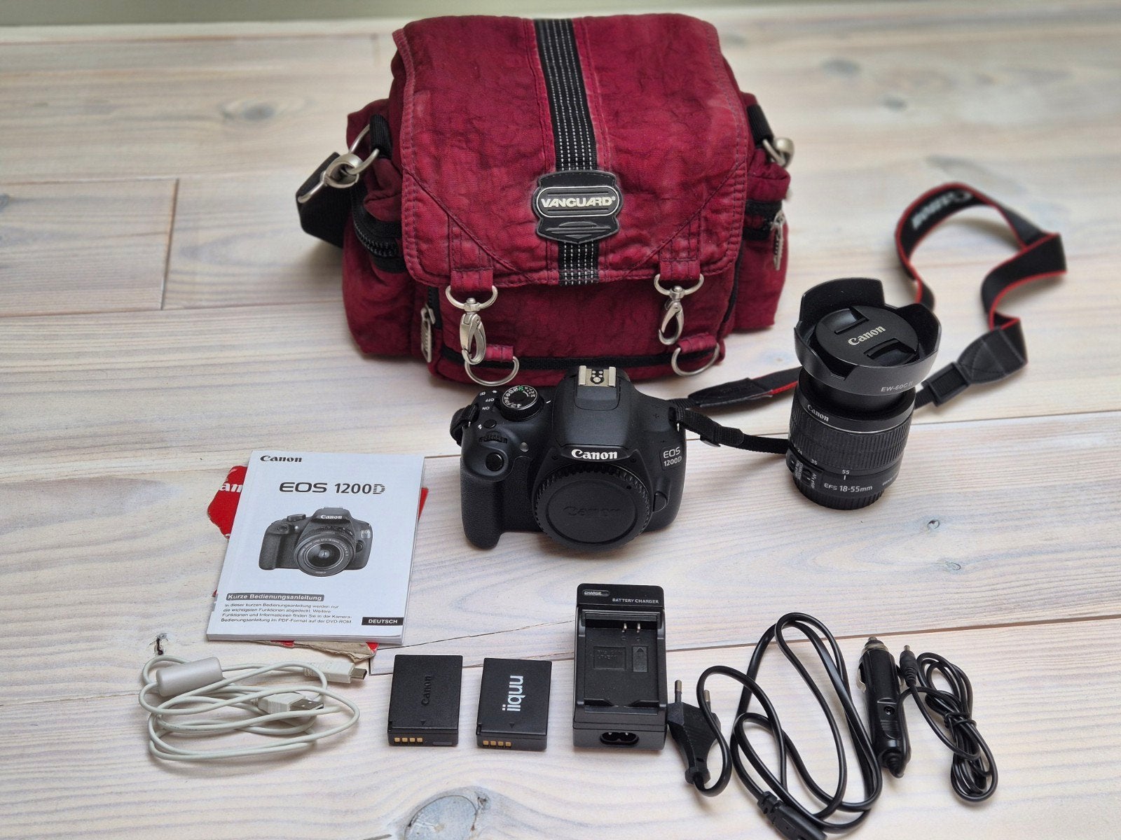 Canon spiegelreflex compleet met lens, accu's en tas, 19 megapixels, Gebruikt, Spiegelreflex, Canon