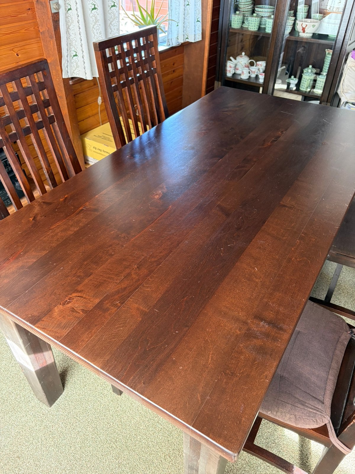 Eettafel met 4 stoelen koloniaal, Ophalen, Gebruikt, Koloniaal, 4 tot 6 stoelen
