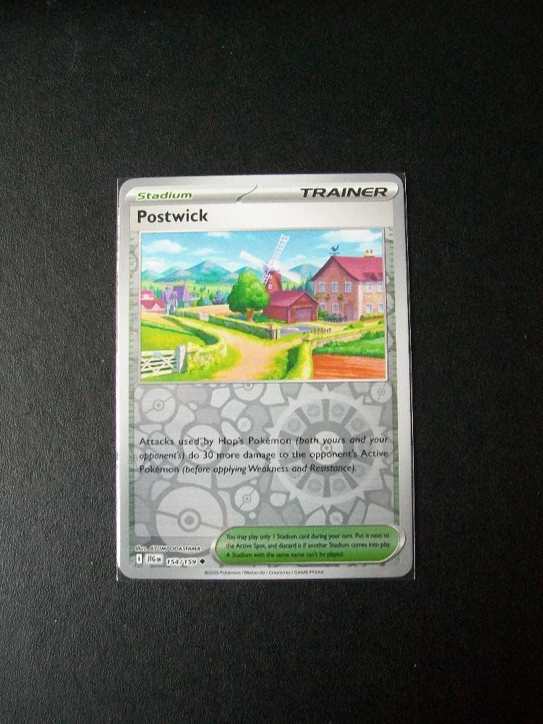 2134. Nieuwe Pokemon Kaart Holofoil Trainer POSTWICK 154/159, Verzenden, Nieuw, Losse kaart, Foil