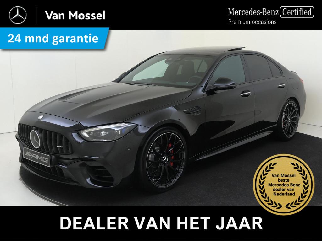 Mercedes-Benz C-klasse AMG 63 S E Performance / Premium Plus, Auto's, Automaat, 4 cilinders, 2065 kg, Zwart