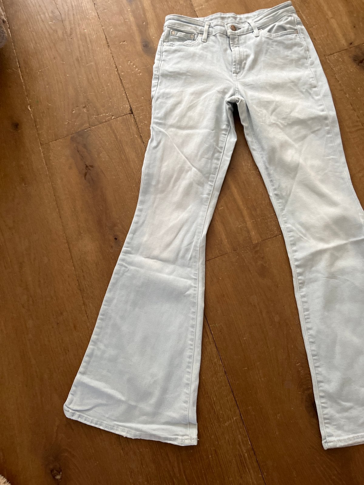 Denham Jane High Rise Flare Fit Jeans - Lichtblauw, Ophalen of Verzenden, Zo goed als nieuw, Blauw, W27 (confectie 34) of kleiner