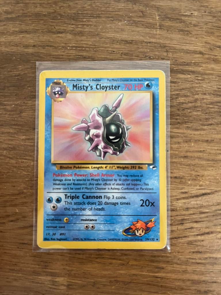 Misty’s Cloyster 29/132 - Gym heroes set, Ophalen of Verzenden, Gebruikt, Losse kaart