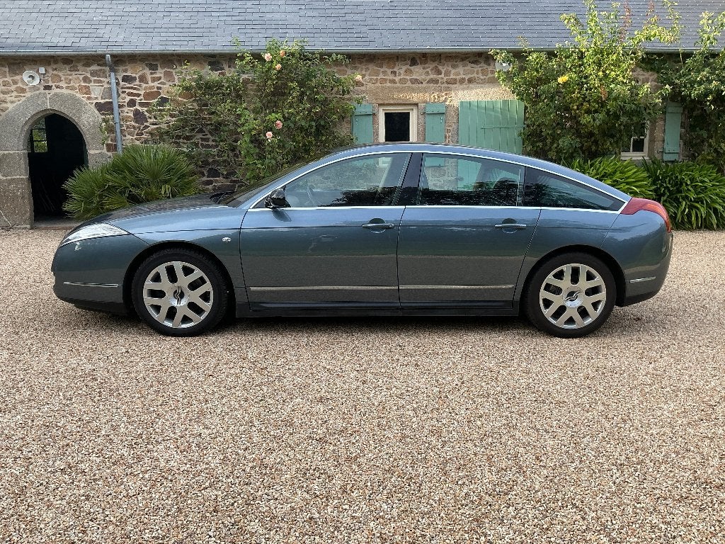 Citroen C6 V6 HDI EXCLUSIVE BVA 204pk, Auto's, Zwart, C6, Blauw, Leder