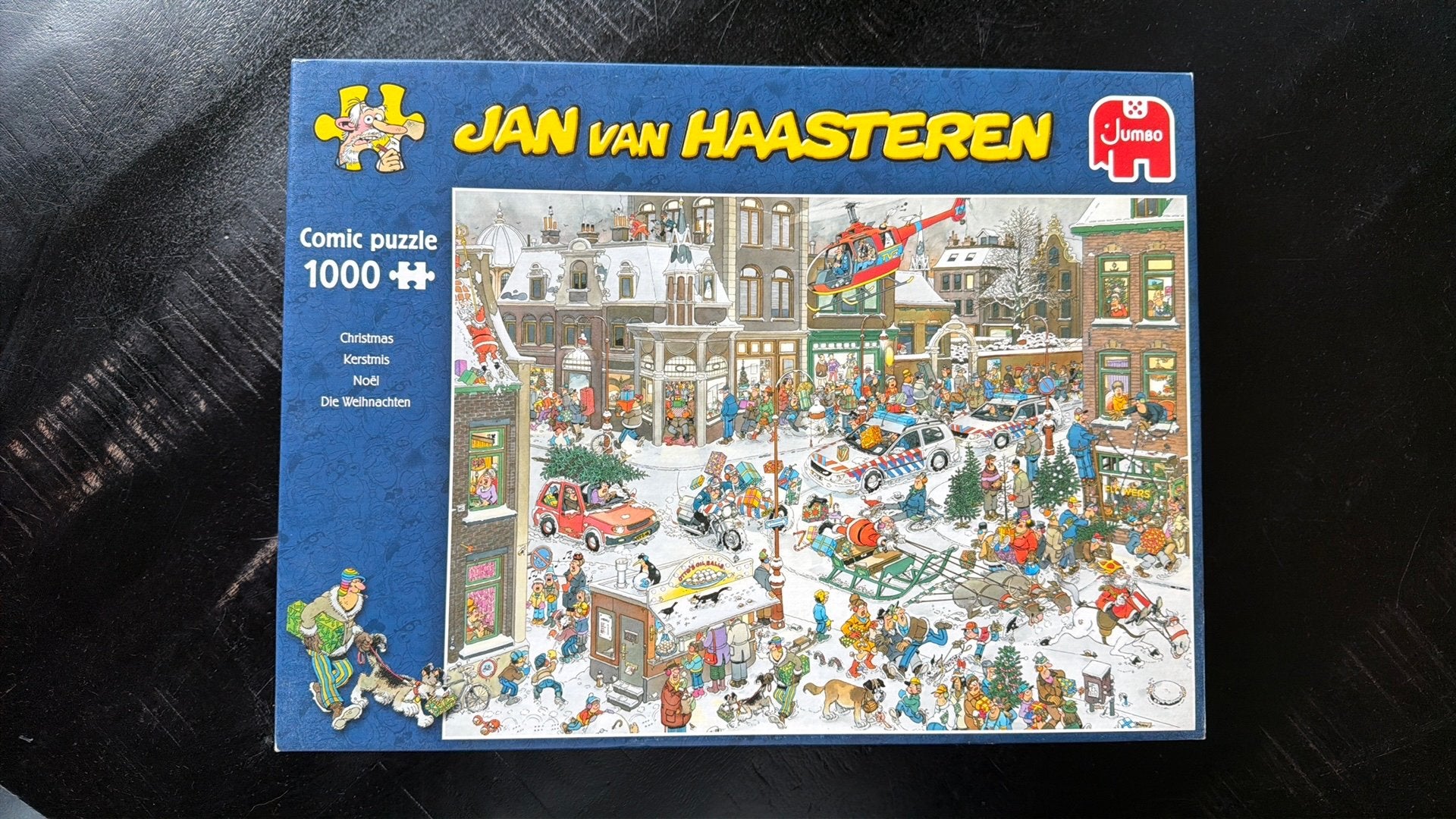 Jan van Haasteren Kerstpuzzel 1000 stukjes, Ophalen of Verzenden, 500 t/m 1500 stukjes, Zo goed als nieuw, Legpuzzel