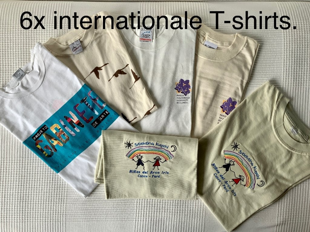 T-shirts 6x buitenland., Ophalen of Verzenden, Zo goed als nieuw, Zwart, Korte mouw