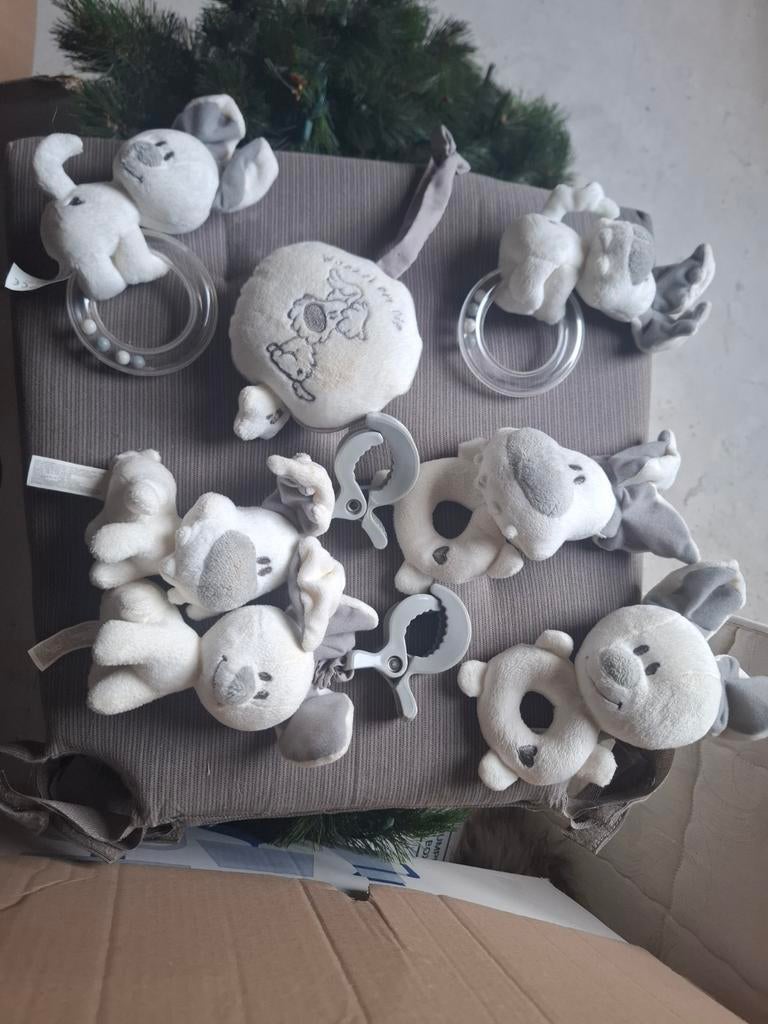 Woezel en pip rammelaar en wagenhangers, Ophalen of Verzenden