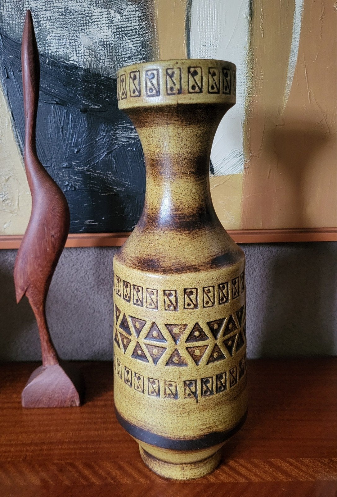 Vintage vaas, Duits, IIlra Edelkeramik, Verzamelen, Retro, Ophalen of Verzenden, Huis en Inrichting