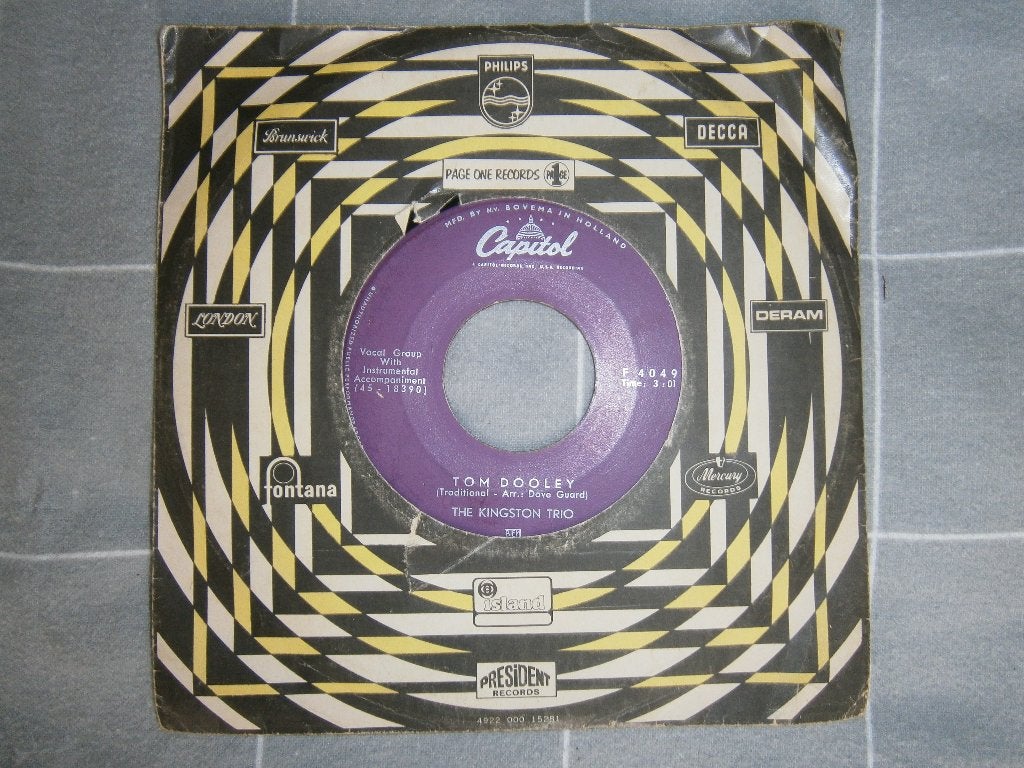 The Kingston Trio – Tom Dooley/Ruby Red. 1958. Folk Rock, Ophalen, Gebruikt, Fotohoes, Overige genres