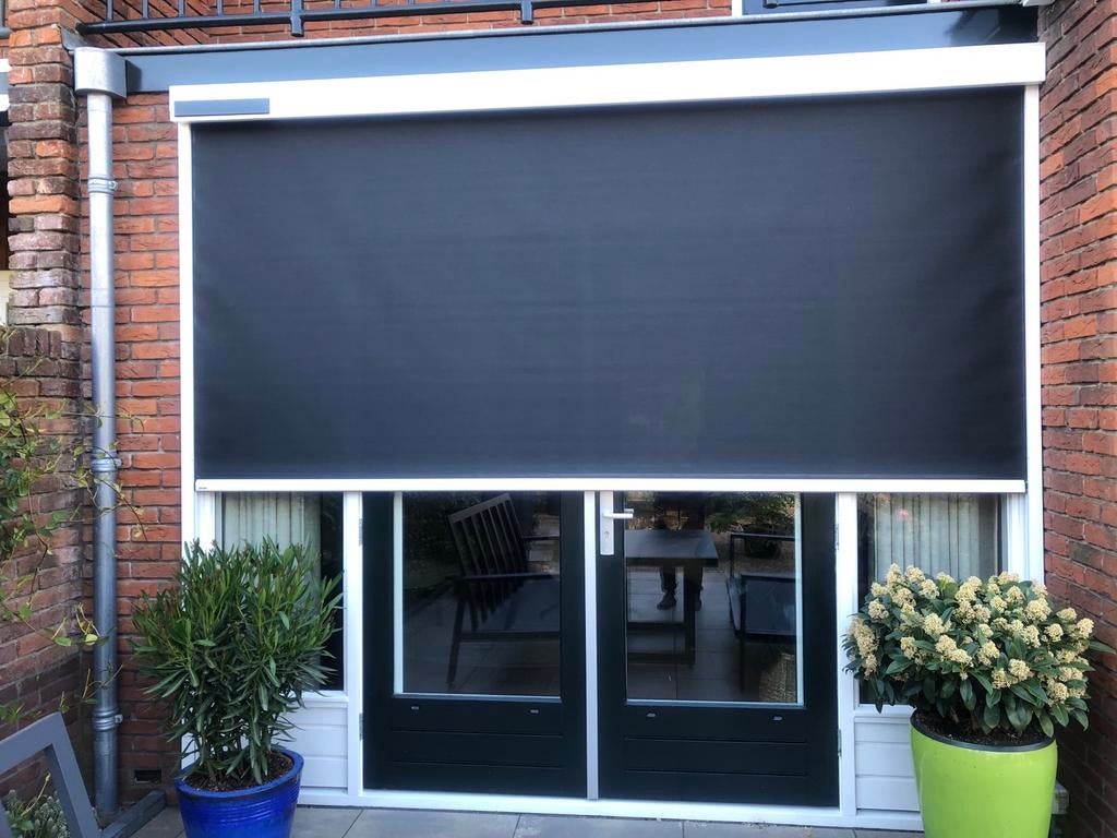 Antracietkleur elektrisch screen  2 jr oud, Ophalen, Gebruikt, Elektrisch, 150 tot 300 cm
