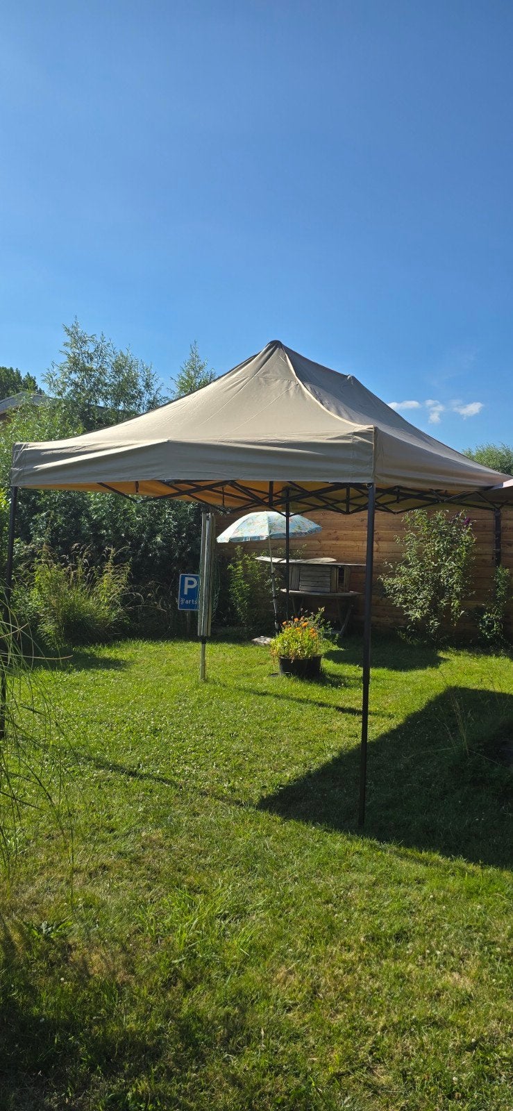 LifeGoods Partytent Paviljoen 3x4.5m met Zijwanden Beige, Ophalen, Opvouwbaar, Partytent, Zo goed als nieuw
