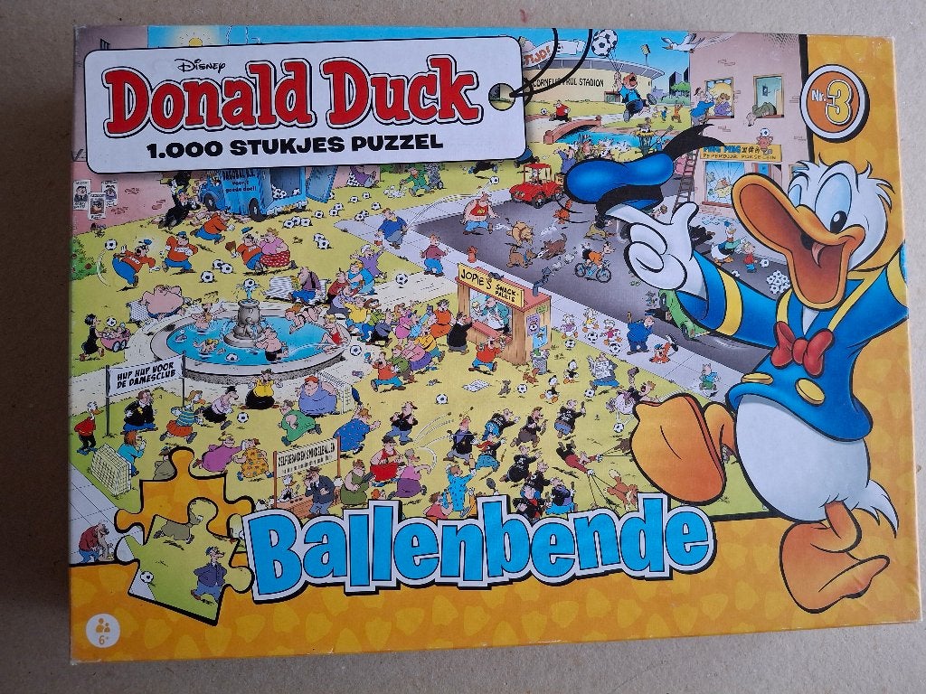 Puzzel Donald Duck Ballenbende - 1000 stukjes, Kinderen en Baby's, Speelgoed | Kinderpuzzels, Ophalen of Verzenden, Meer dan 50 stukjes