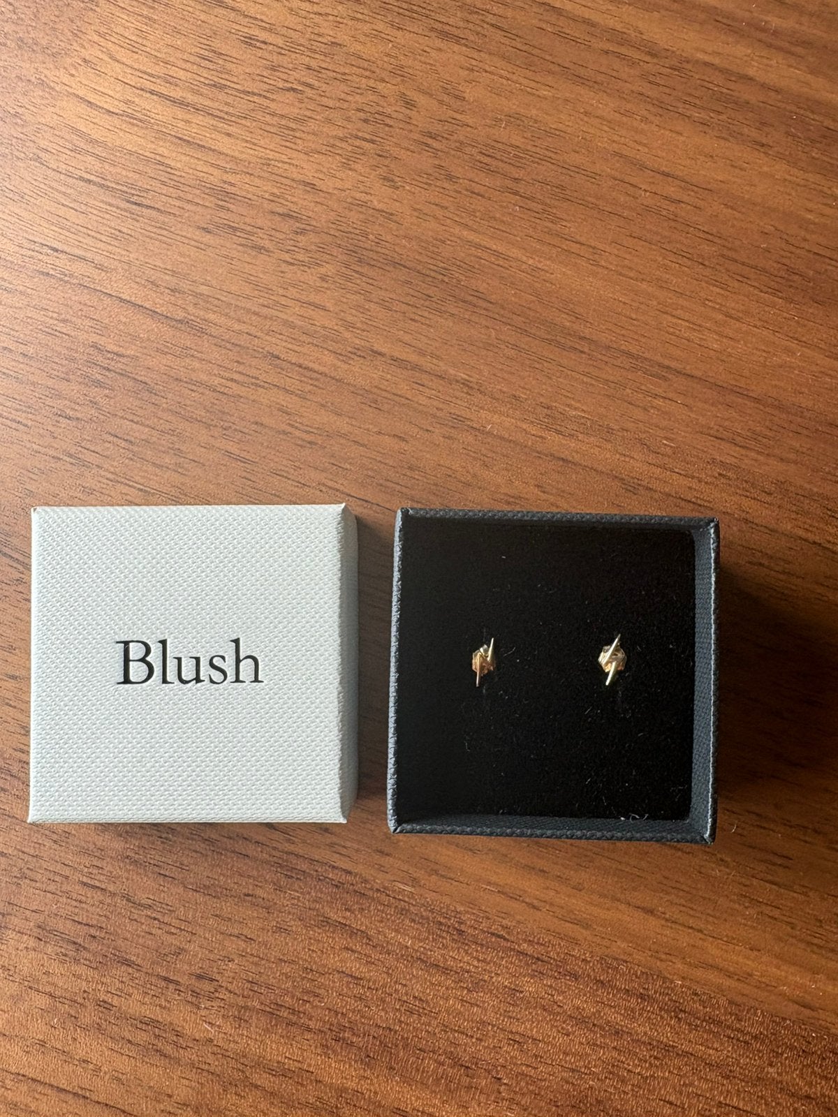 Oorknopjes bliksemschicht 14K goud blush, Verzenden, Nieuw, Knopjes of Stekers, Goud