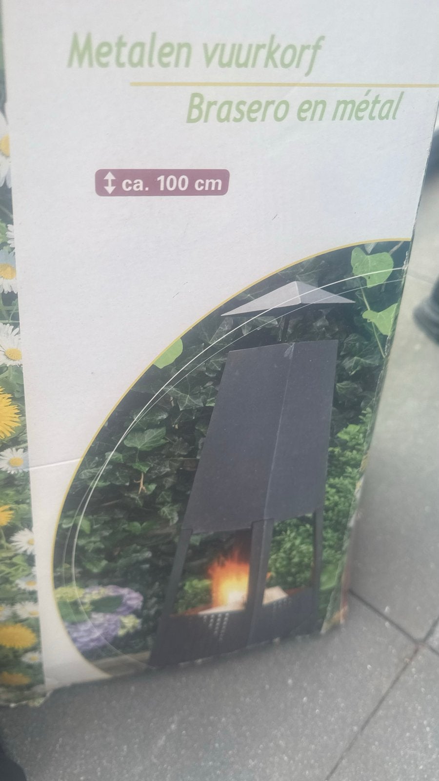 Metalen vuurkorf - Tuin korf, Tuin en Terras, Ophalen of Verzenden, Nieuw, Vuurkorf