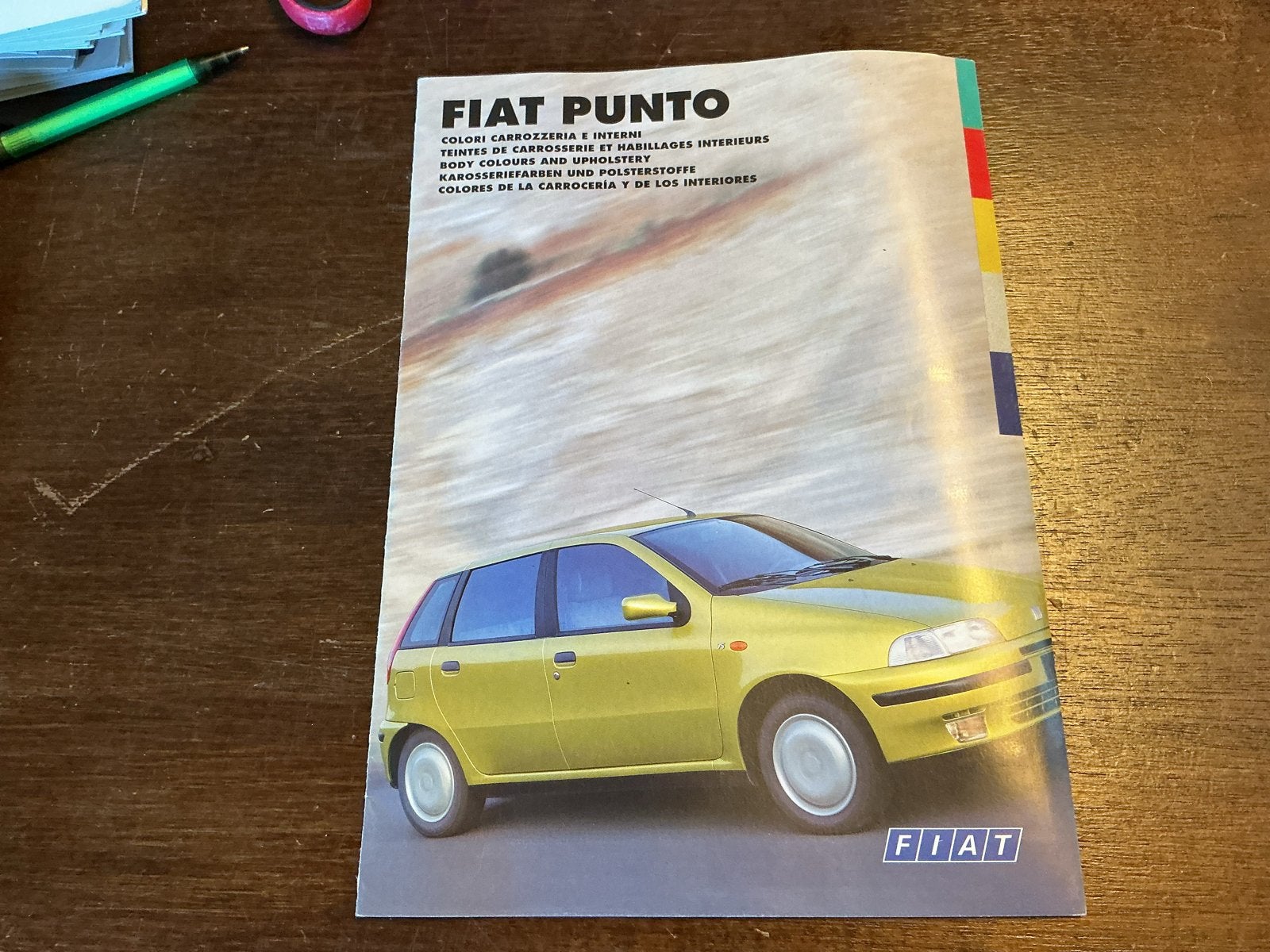 Fiat Kleurstalen en Brochures (Punto, Ulysse, Seicento, etc., Ophalen of Verzenden, Gelezen, Algemeen