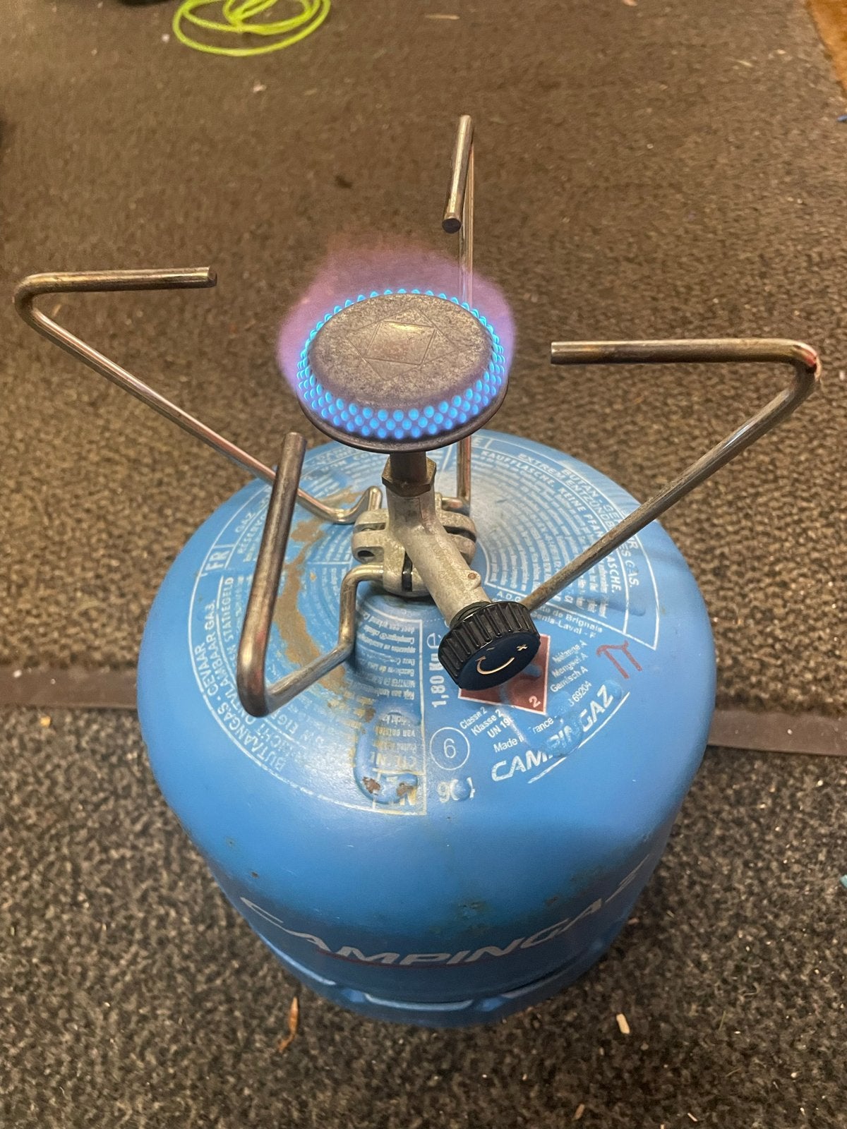 Campingaz gasbrander met gasfles, Caravans en Kamperen, Kampeeraccessoires, Ophalen, Gebruikt