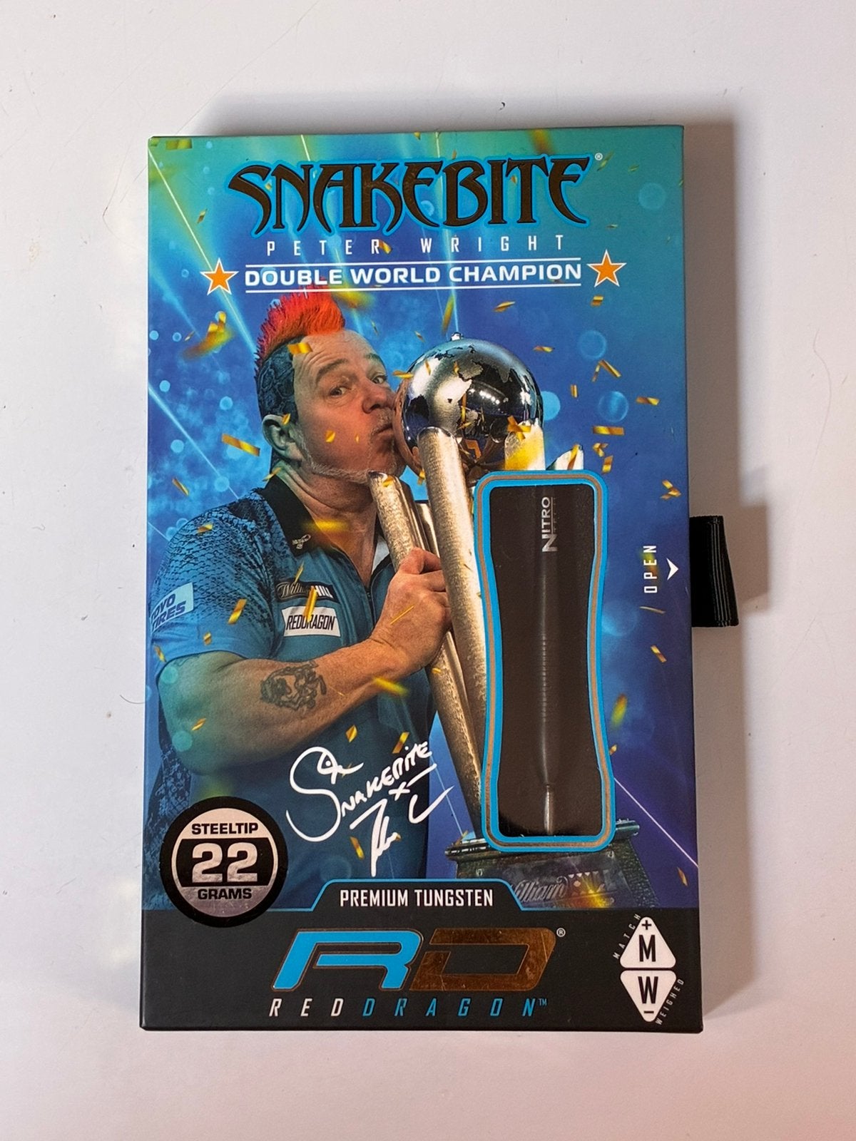Dartpijlen Peter Wright Snakebite 3 Black 22 gram, Ophalen of Verzenden, Zo goed als nieuw, Pijlen
