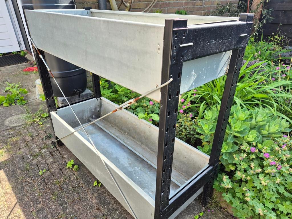 Verhoogde metalen moestuinbak van Europe Racking, Tuin en Terras, Bloembakken en Plantenbakken, Ophalen, Gebruikt, 100 cm of meer
