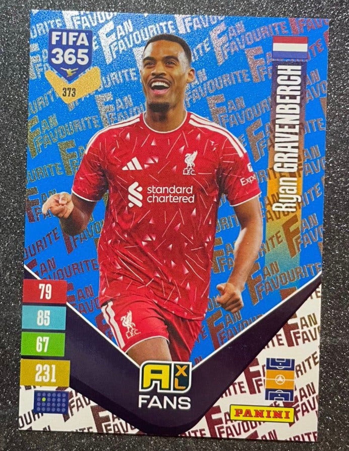 Panini Fifa365 2027 FANS’ FAV. BLUE PAR. GRAVENBERCH L’POOL, Verzenden, Zo goed als nieuw, Plaatje
