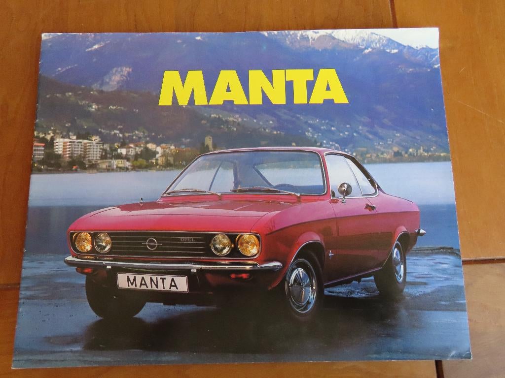 Folder Opel Manta + specificatieblad 12-1971, Duitse tekst, Opel, Zo goed als nieuw, Opel, Ophalen of Verzenden