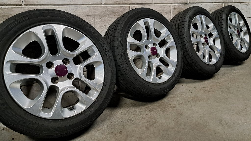 Lichtmetalen velgen Fiat Panda 500 Qubo Fiorino 185/55/15, Gebruikt, 15 inch, Banden en Velgen, Personenwagen