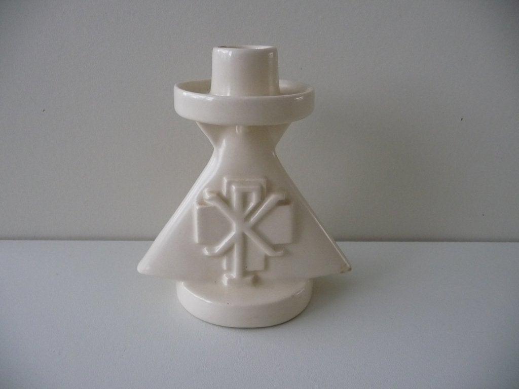 Religieuze KANDELAAR - ontw. Hans Mengelberg Zuid Holland, Antiek en Kunst, Antiek | Keramiek en Aardewerk, Ophalen of Verzenden