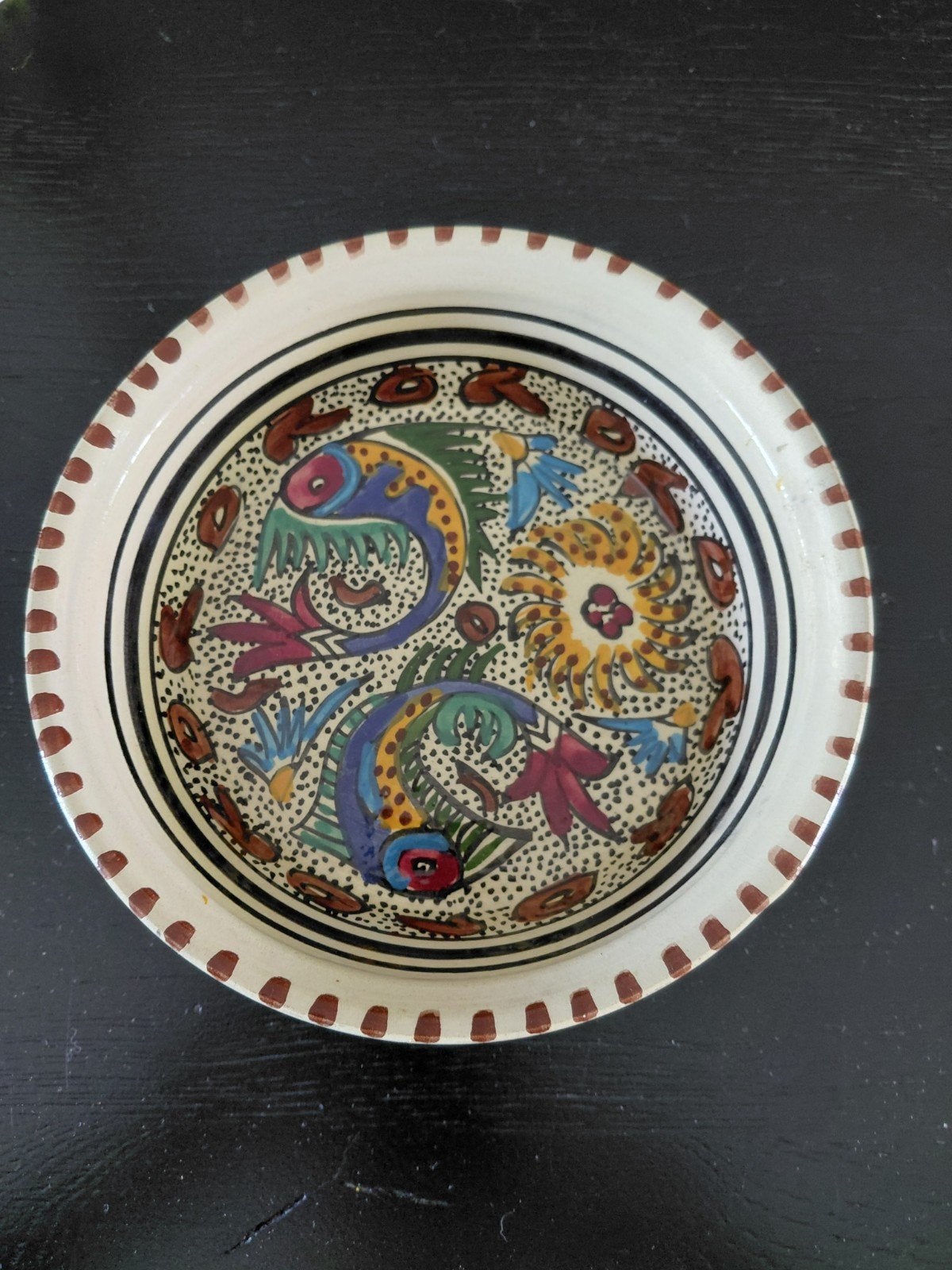 Tunesische kom handgeschilderd, Poterie Artistique Nabeul, Ophalen of Verzenden