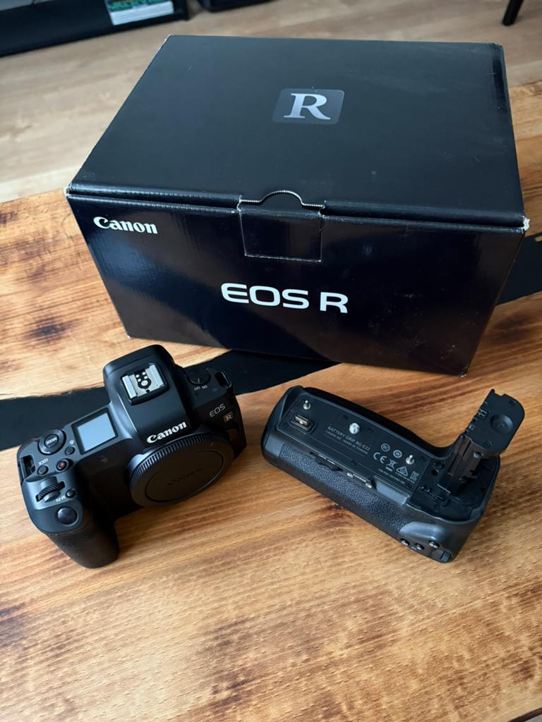 Canon eos R + Grip, Audio, Tv en Foto, Videocamera's Digitaal, Mini dv, Canon, 20x of meer, Ophalen of Verzenden