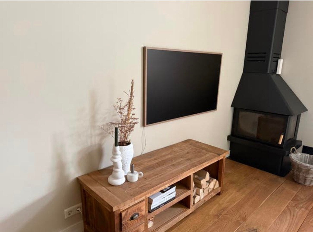 Prachtig teak houten tv meubel, Ophalen of Verzenden, Zo goed als nieuw, 25 tot 50 cm, Minder dan 100 cm