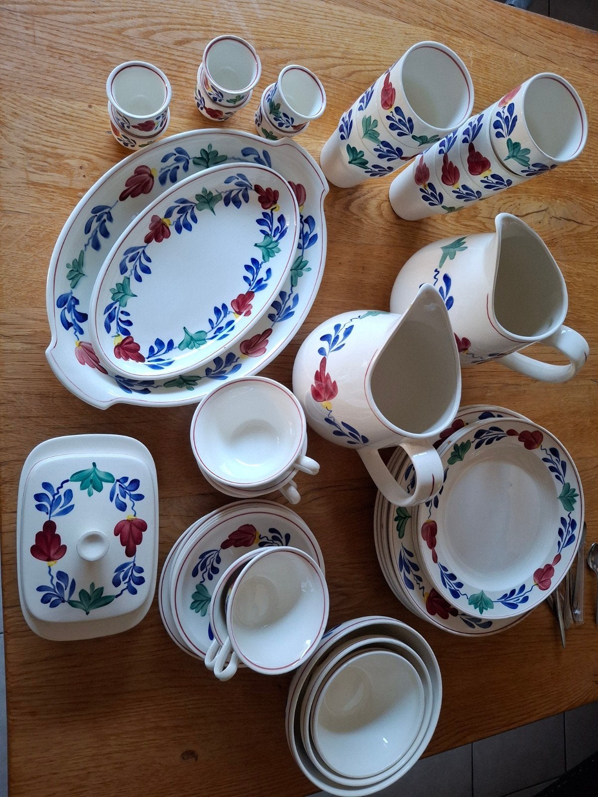 Grote set Royal Sphinx Maastricht Boerenbont servies, Ophalen