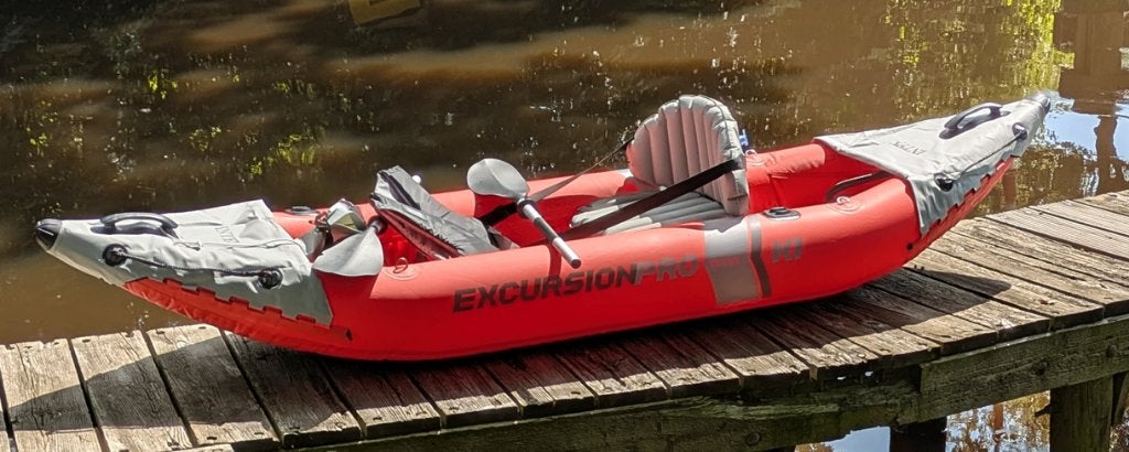 Intex Excursion Pro K1 - 1 pers. kajak, Watersport en Boten, Ophalen, Opblaasbaar, Zo goed als nieuw, 1-persoons