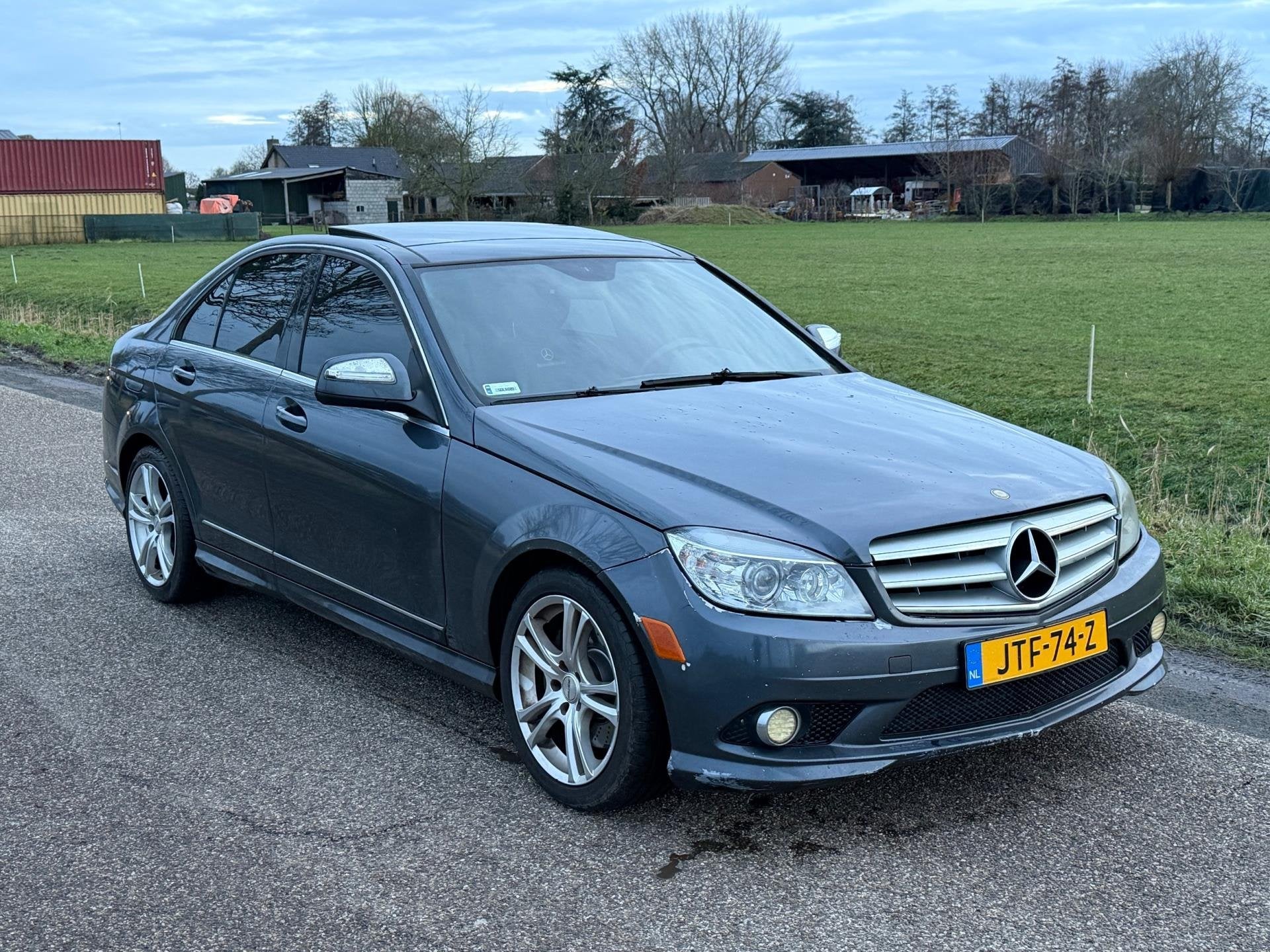 Mercedes-Benz C-klasse 350 Elegance AMG pakket APK 01-2027 A, Achterwielaandrijving, Zwart, Sedan, Euro 4
