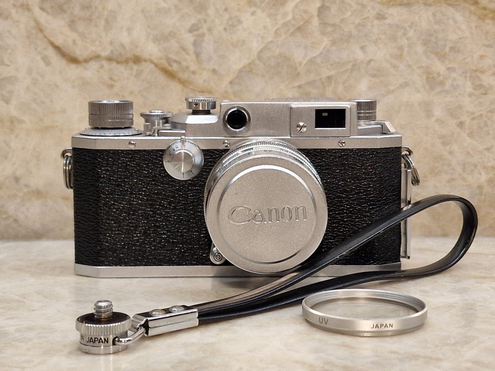 Canon Rangefinder IV sb2 + 50mm f1.8 (CLA), Ophalen of Verzenden