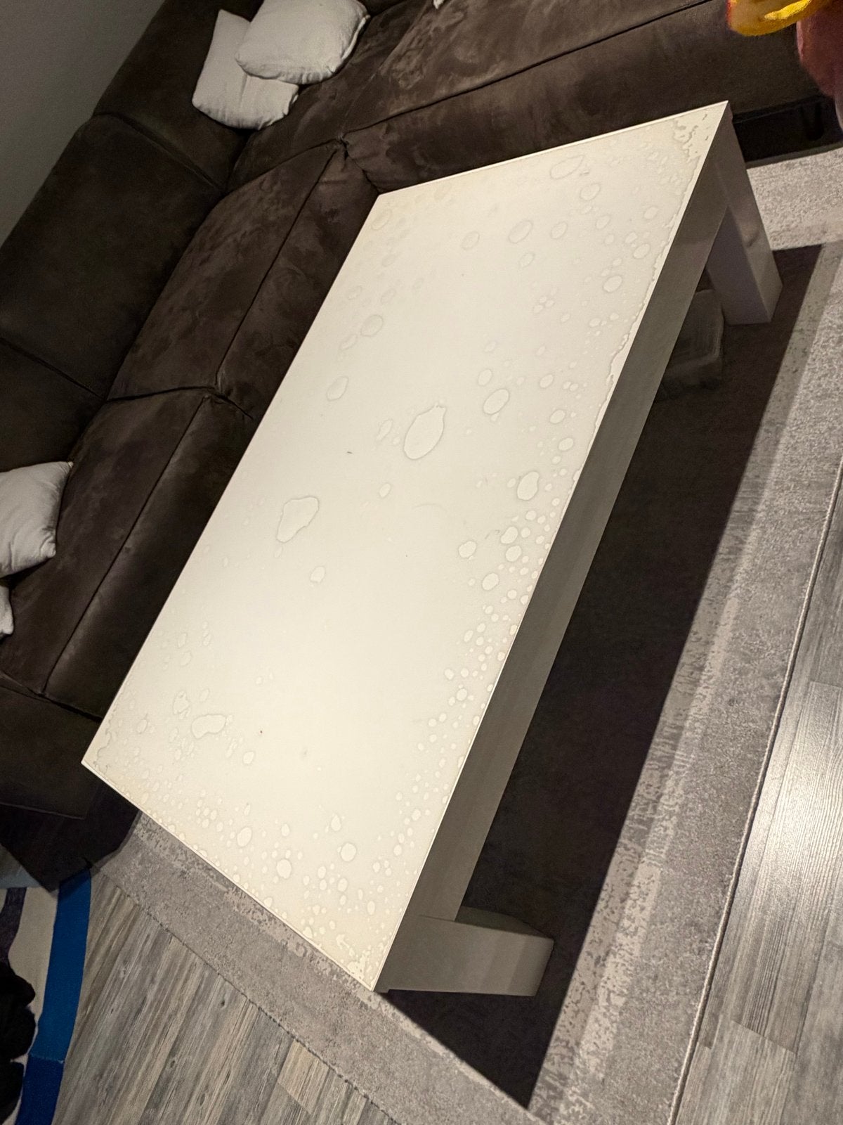 Witte salontafel hoogglans krasvrij, Huis en Inrichting, Kunststof, Gebruikt, 100 tot 150 cm, 50 tot 100 cm