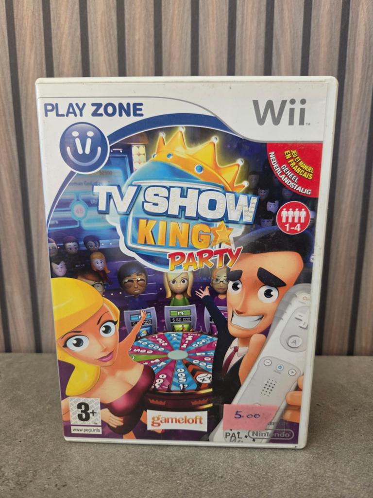 TV Show King Party - Wii (Nederlandstalig), Spelcomputers en Games, Games | Nintendo Wii, Gebruikt, Overige genres, Eén computer