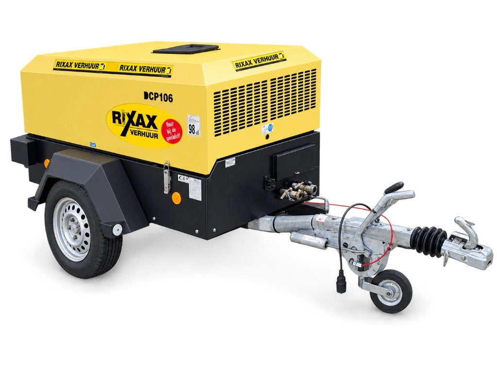 mobiele compressor 4m3 huren? Rixax Verhuur, Ophalen, Mobiel, 6 tot 10 bar, Zo goed als nieuw