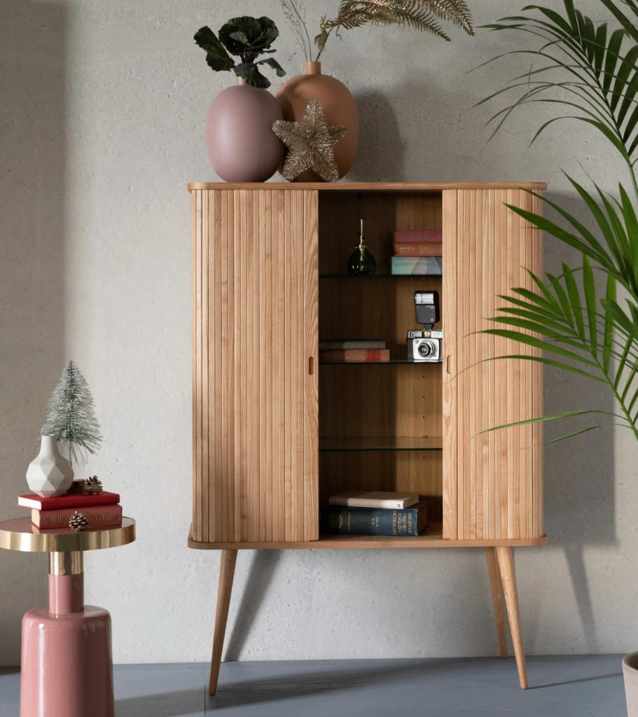 Zuiver Barbier Opbergkast - Lichtbruin | Van €1149, nu, Nieuw, Ophalen of Verzenden, Zuiver, Minder dan 150 cm