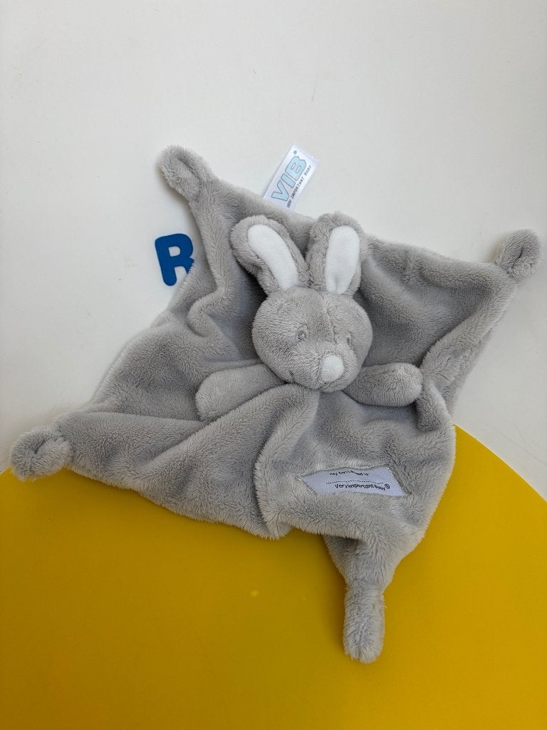 K3849 VIB doek doekje konijn grijs, Ophalen of Verzenden, Zo goed als nieuw, Overige typen