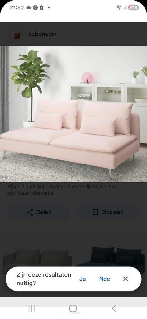 GEZOCHT! Roze IKEA Söderhamn hoezen, Huis en Inrichting, Banken | Bankstellen, Ophalen of Verzenden, 75 tot 100 cm, Minder dan 150 cm