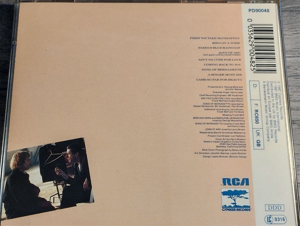 Jennifer Warnes ‎– Famous Blue Raincoat [Songs Of Leonard Co, Ophalen of Verzenden, Zo goed als nieuw, Pop