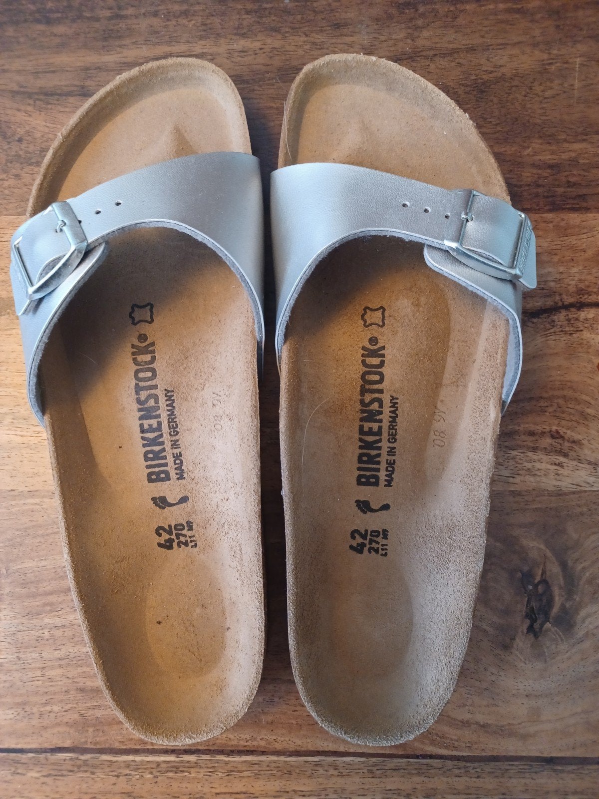 Birckenstocks mt 42 zilver, Ophalen, Overige kleuren, Nieuw, Birkenstock
