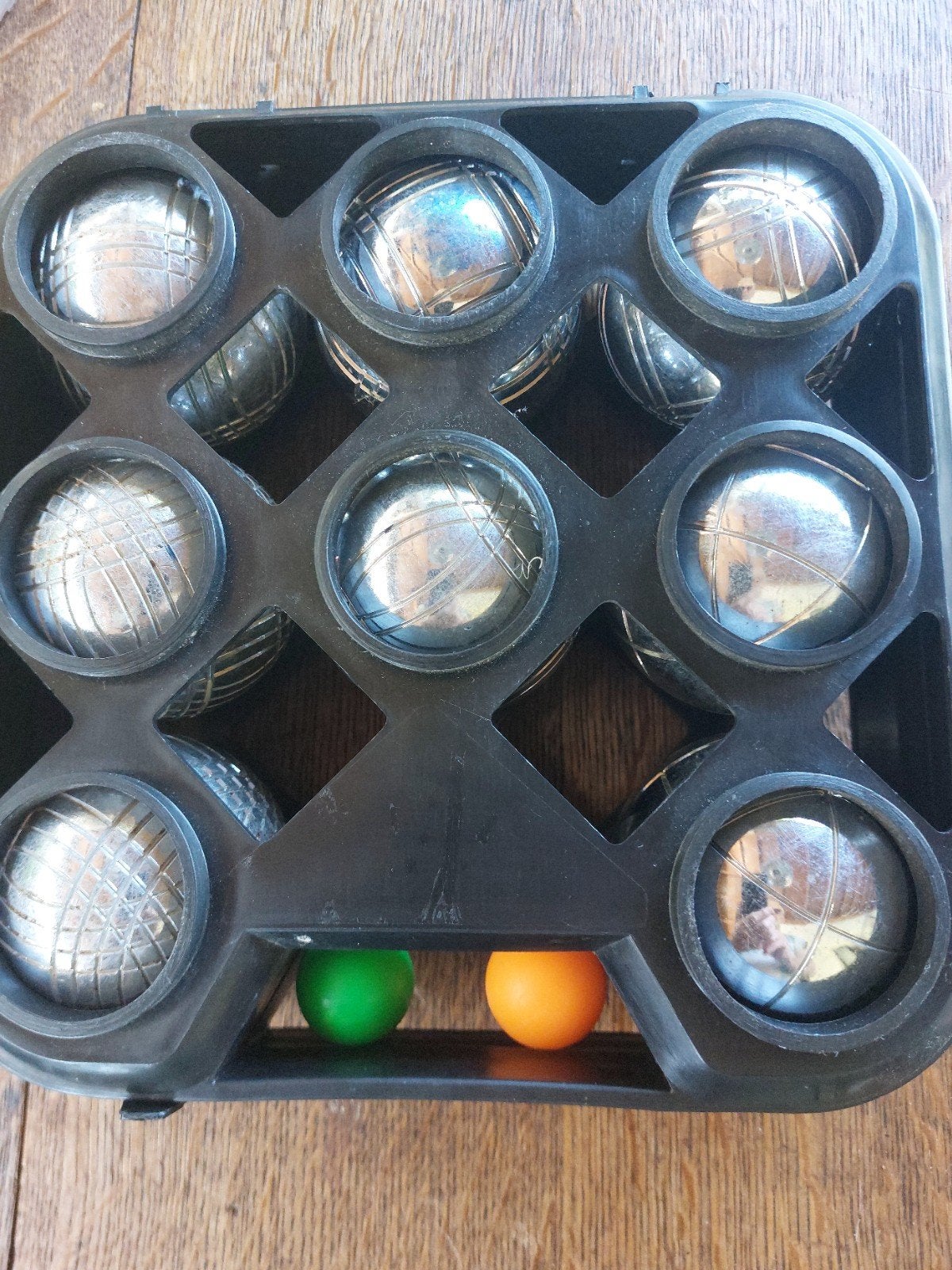 Obut, Petanque set met 8 ballen en 2 butten, Ophalen, Gebruikt