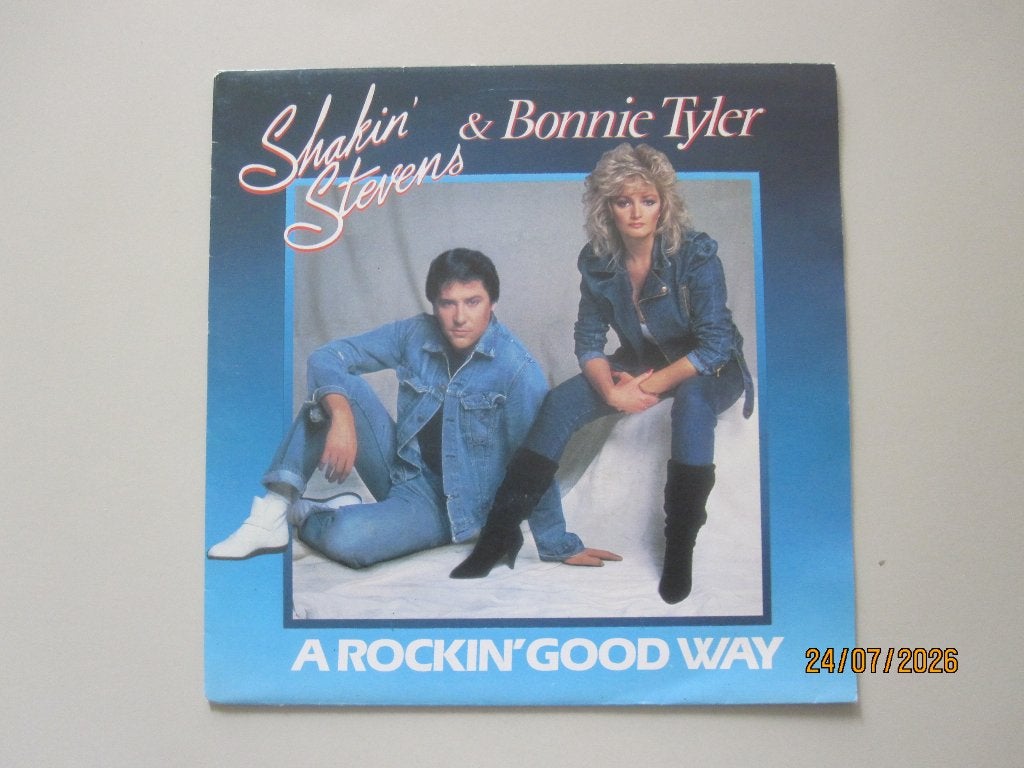 SHAKIN STEVENS & BONNIE TYLER -  a rockin goodway - 7", Gebruikt, 7 inch, Ophalen of Verzenden, Rock en Metal