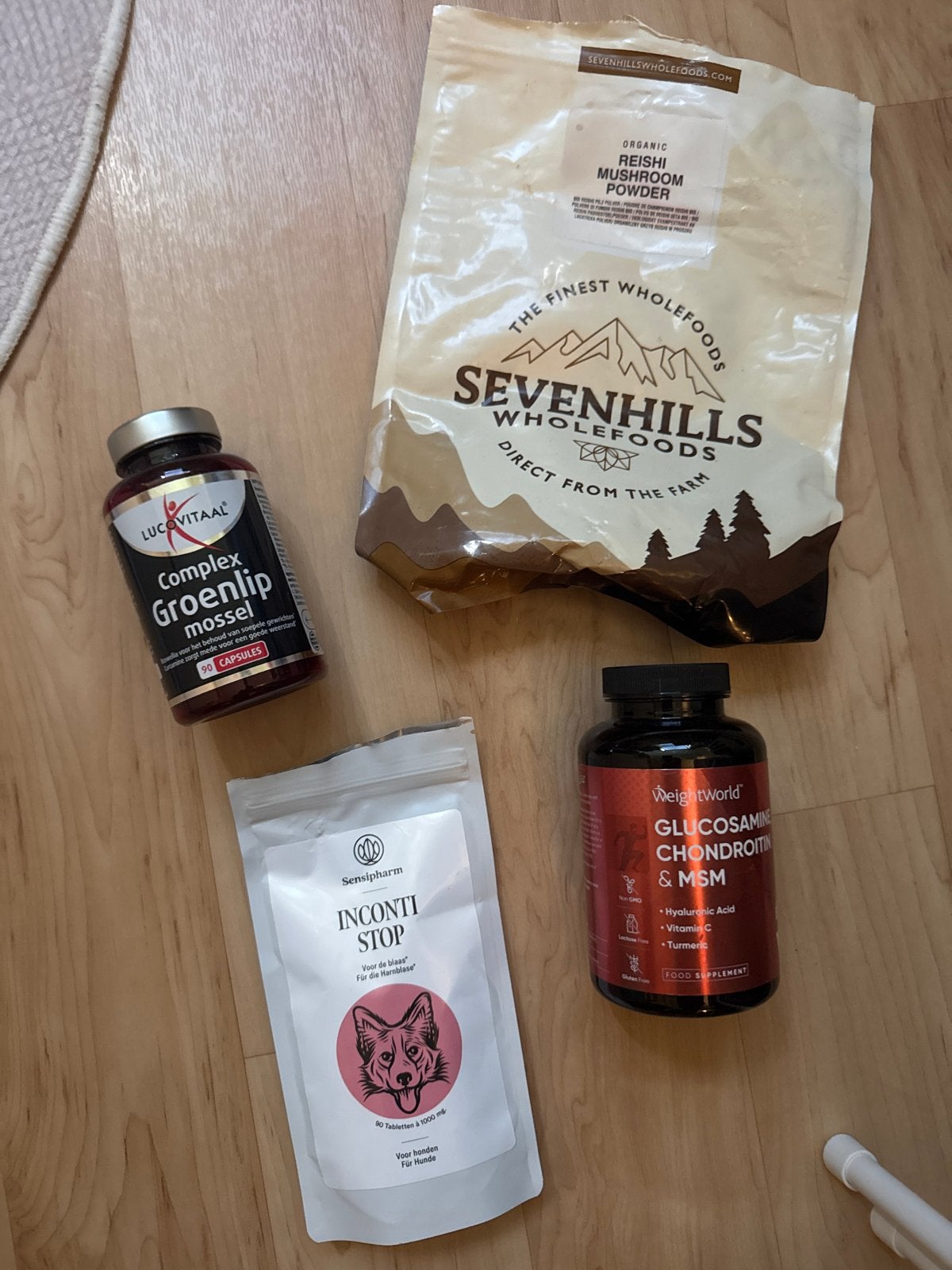 Honden supplementen: Reishi, Groenlip Mossel, Glucosamine, Ophalen of Verzenden, Gebruikt, Overige typen
