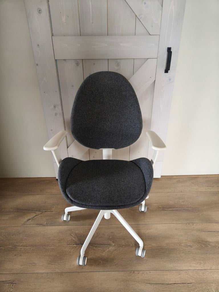 Bureaustoel Hattefjäll Ikea, Huis en Inrichting, Bureaustoelen, Ophalen, Wit, Zo goed als nieuw, Bureaustoel