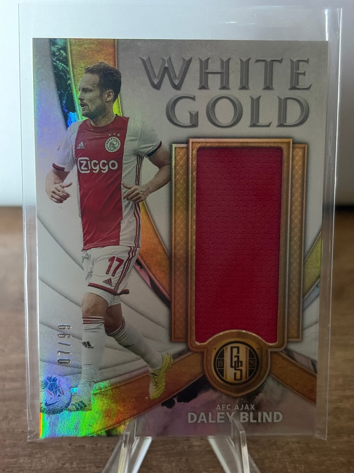 Daley Blind White Gold Match-Worn Shirt Kaart (07/99), Ophalen of Verzenden, Zo goed als nieuw, Ajax, Spelerskaart