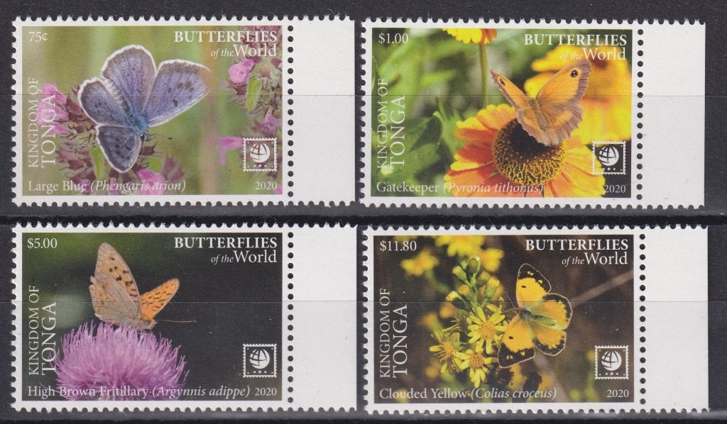 Tonga 2351/54 Vlinders 2020 postfris, Ophalen of Verzenden, Postfris, Dier of Natuur